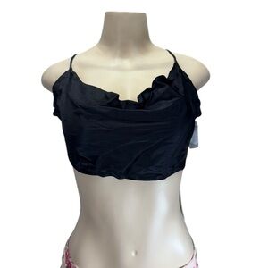 Zara . Black Crop Top